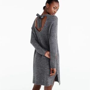 J. Crew Charcoal Backless Knit Dress